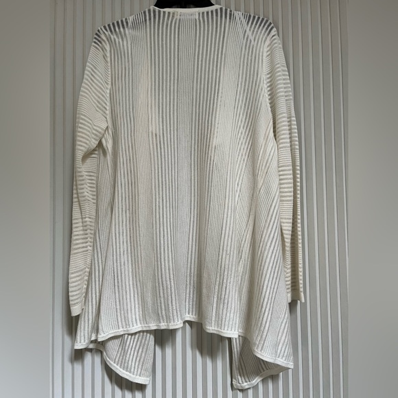 Calvin Klein Sheer Open-Front Cardigan - Picture 4 of 5